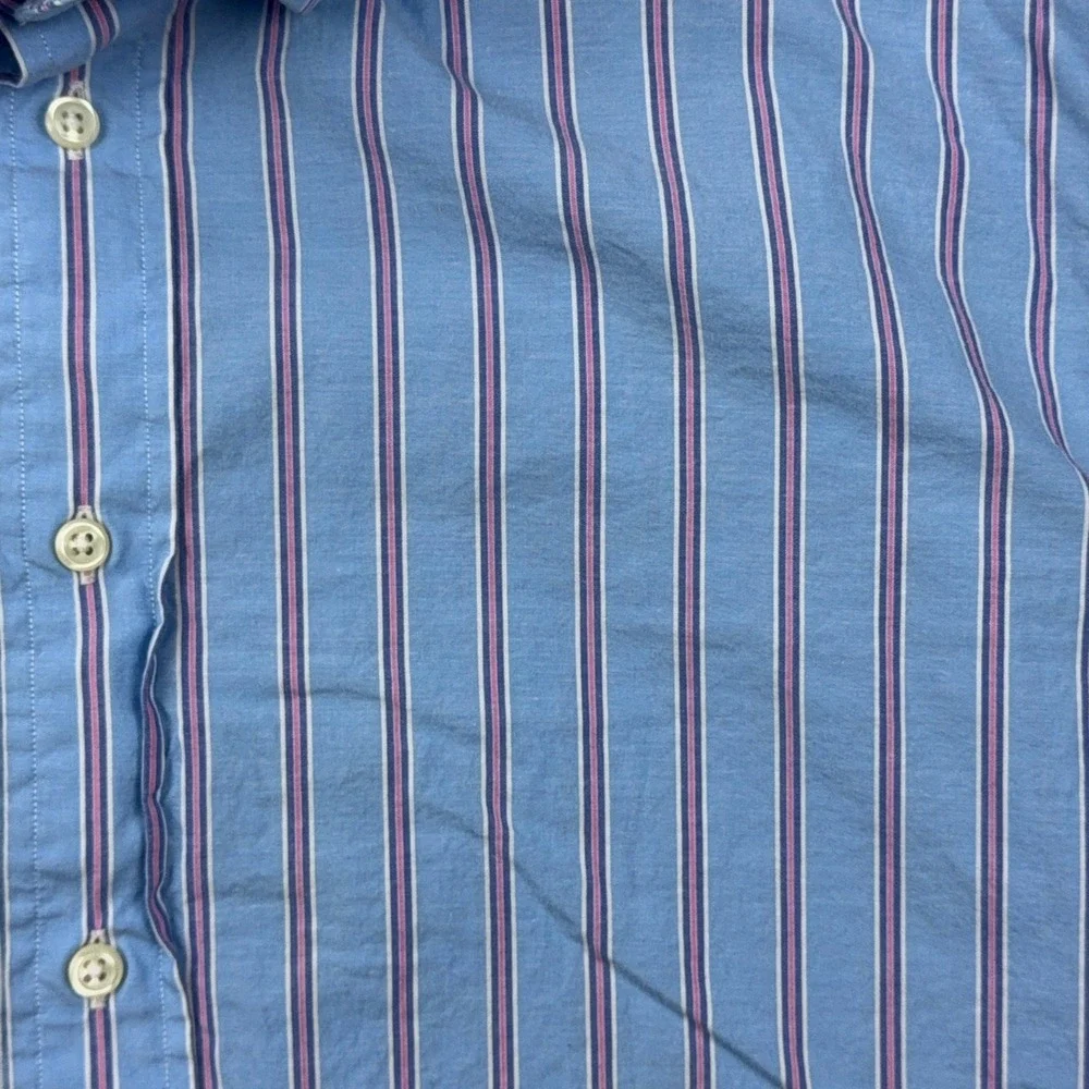Polo Ralph Lauren Shirt Mens 2XL Blue Regent Classic Fit Striped Cotton Business